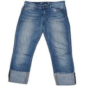 Joe’s Cropped Jeans with Distressed Hem Stretch Soft Cute Pants Size W27